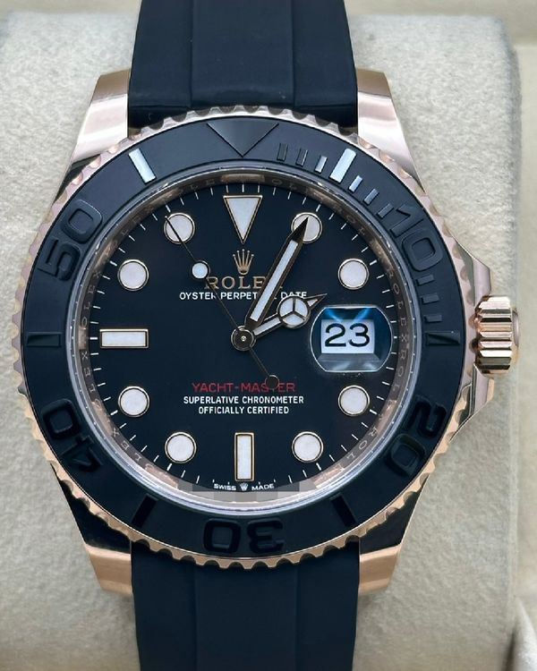 2021 Rolex Yacht-Master 40MM Black Dial Rubber Strap (126655)