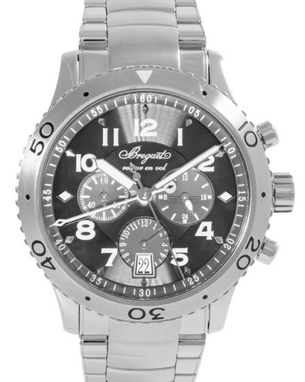 2016 Breguet Type XXI "Transatlantique" Flyback Chronograph 42MM Grey Dial Steel Bracelet (3810)