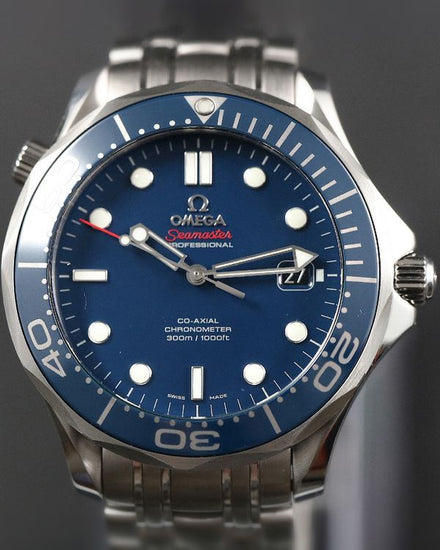 2018 Omega Seamaster Diver 300M 41MM Blue Dial Steel Bracelet (212.30.41.20.03.001)