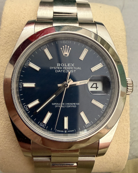 2025 Rolex Datejust 41MM Blue Dial Oyster Bracelet (126300)
