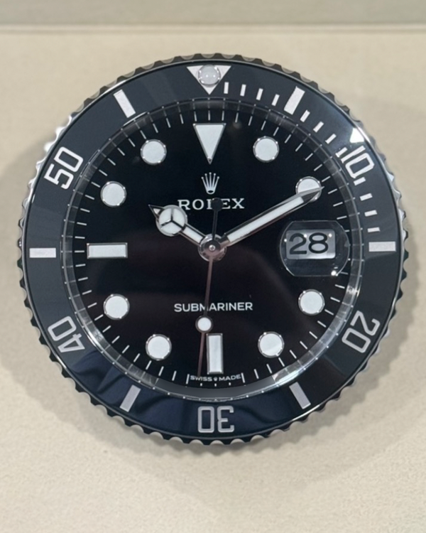2025 Rolex Submariner Date Desk Clock 80MM Quartz Black Dial (909010LN)