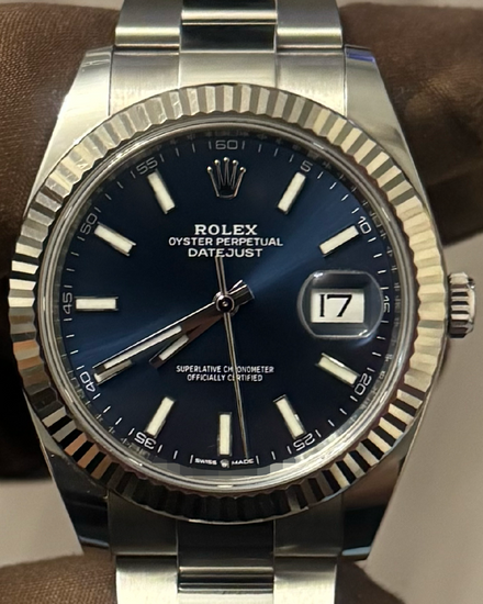 2022 Rolex Datejust 41MM Blue Dial Oyster Bracelet (126334)