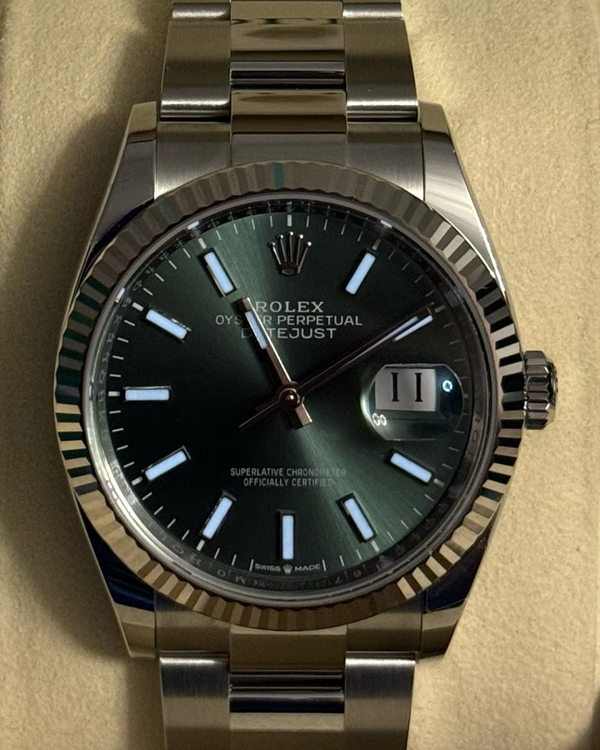 2026 Rolex Datejust 36MM Green Dial Oyster Bracelet (126234)