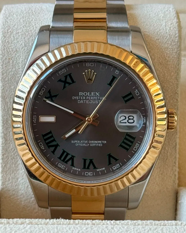 Rolex Datejust II "Wimbledon" 41MM Slate Dial Two-Tone Oyster Bracelet (116333)
