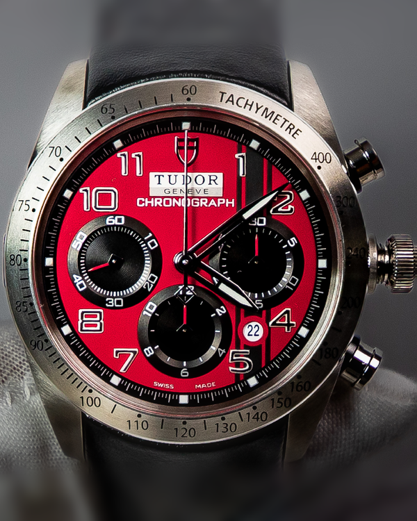 2011 Tudor Fastrider Chronograph "Ducati Edition" 42MM Red Dial Leather Strap (42000D)
