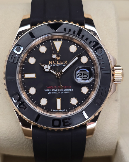 2017 Rolex Yacht-Master 40MM Black Dial Oysterflex Strap (116655)