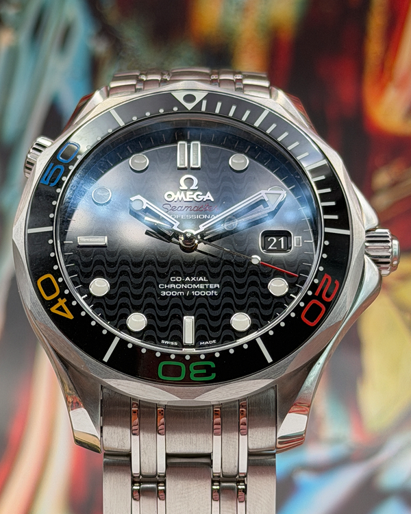 2021 Omega Seamaster Diver 300M "Rio 2016" L.E. 41MM Black Dial Steel Bracelet (522.30.41.20.01.001)