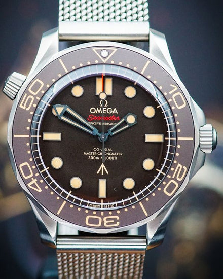 2023 Omega Seamaster Diver 300M "007 James Bond Edition No Time To Die" 42MM Brown Dial Titanium Bracelet (210.90.42.20.01.001)