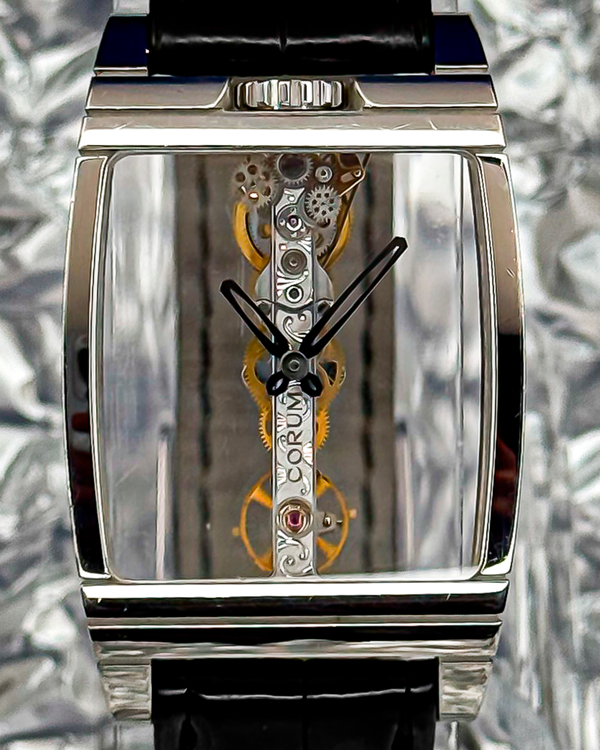 Corum Golden Bridge 32MM Skeleton Dial Leather Strap (113.550.59)