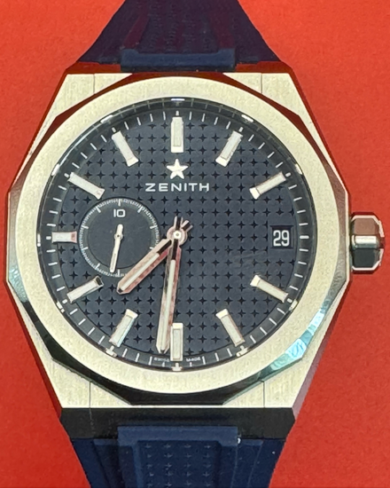 No Reserve - 2022 Zenith Defy Skyline 41MM Blue Dial Rubber Strap (03.9300.3620/51.I001)