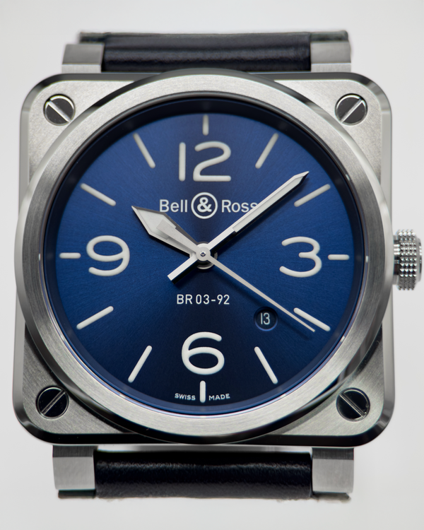 2025 Bell & Ross BR 03-92 42MM Blue Dial Leather Strap (BR0392-BLU-ST/SCA)