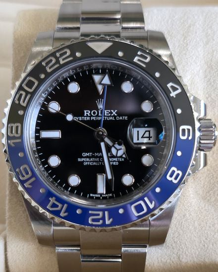 2018 Rolex GMT-Master II "Batman" 40MM Black Dial Oyster Bracelet (116710BLNR)