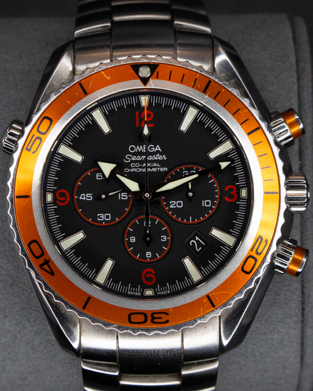 2011 Omega Seamaster Planet Ocean 600M Chronograph 45.5MM Black Dial Steel Bracelet (2218.50.00)