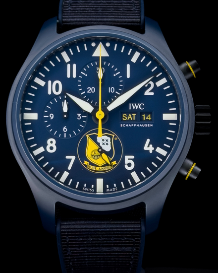 2023 IWC Schaffhausen Pilot "Blue Angels" 44.5MM Blue Dial Textile Strap (IW389109)
