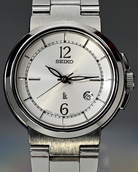 No Reserve - Seiko Lukia 29MM Quartz White Dial Steel Bracelet (7N82-6E00)