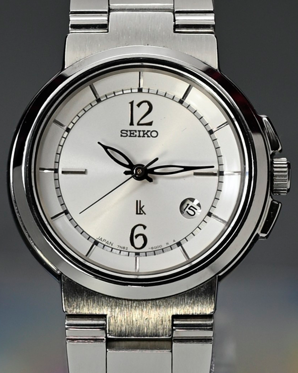 No Reserve - Seiko Lukia 29MM Quartz White Dial Steel Bracelet (7N82-6E00)
