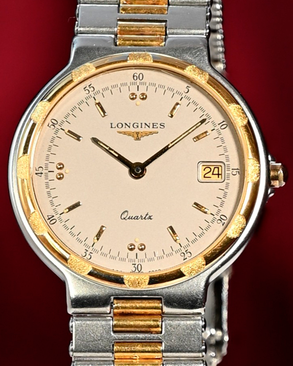 No Reserve - Longines Conquest 34MM Quartz Cream Dial Steel Bracelet (L1.614.3)