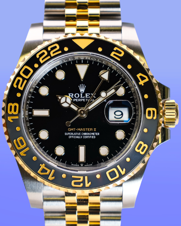 2026 Rolex GMT-Master II "Bumblebee" 40MM Black Dial Two-Tone Jubilee Bracelet (126713GRNR)