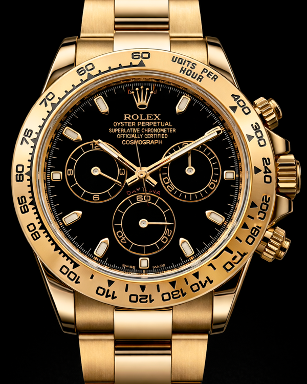 2023 Rolex Cosmograph Daytona 40MM Black Dial Yellow Gold Oyster Bracelet (116508)