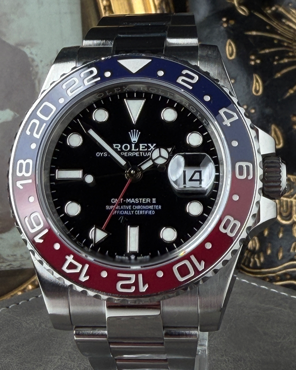 2021 Rolex GMT-Master II "Pepsi" 40MM Black Dial Oyster Bracelet (126710BLRO)