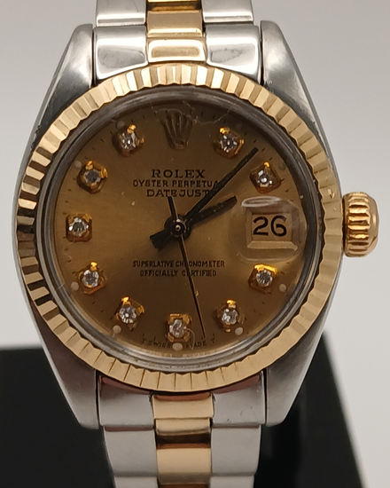 1984 Rolex Lady-Datejust 26MM Champagne Dial Two-Tone Oyster Bracelet (6917)