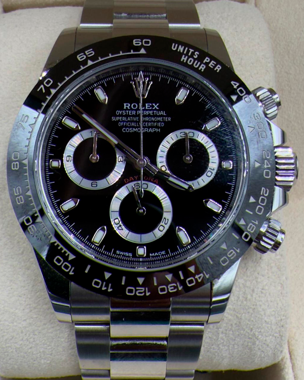 2021 Rolex Cosmograph Daytona 40MM Black Dial Oyster Bracelet (116500LN)