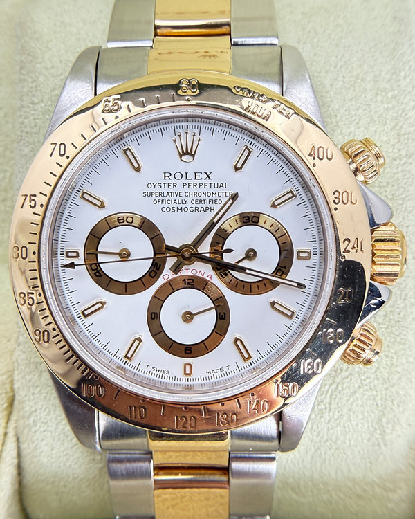 1998 Rolex Cosmograph Daytona 40MM White Dial Two-Tone Oyster Bracelet (16523)