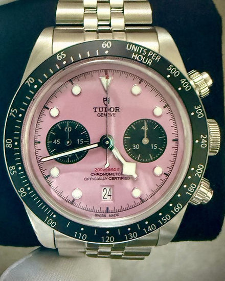 No Reserve - 2024 Tudor Black Bay Chrono 41MM Pink Dial Steel Bracelet (79360N)