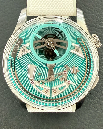2025 Christopher Ward Bel Canto Lumière 41MM Neon Dial Rubber Strap (C01-41APT4-T00V0)
