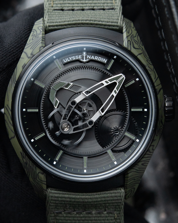 2025 Ulysse Nardin Freak X OPS 43MM Skeleton Dial Textile Strap (2303-270-2A-KAKI/0B)