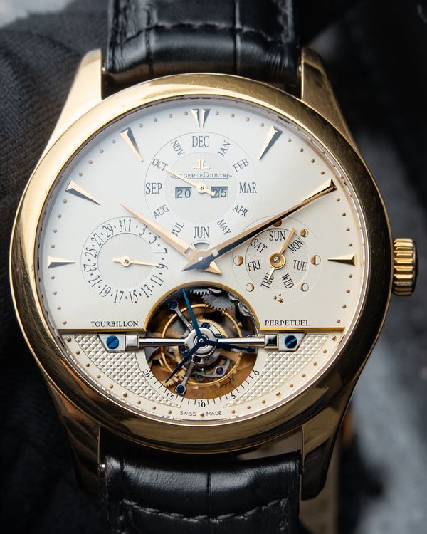 Jaeger-LeCoultre Master Grande Tradition Tourbillon 42MM Silver Dial Leather Strap (Q500142A)