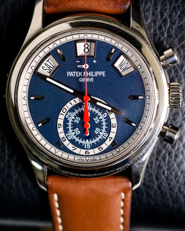 Patek Philippe Annual Calendar 40.5MM Blue Dial Leather Strap (5960/01G-001)