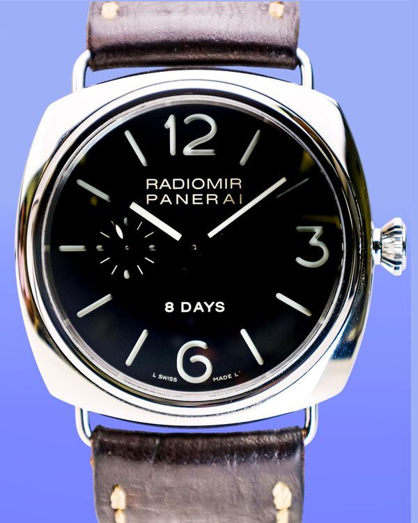 Panerai Radiomir 8 Days 45MM Black Dial Leather Strap (PAM00190)