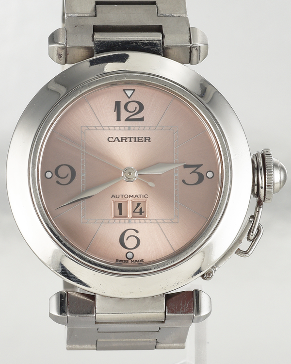 Cartier Pasha De Cartier C 35MM Salmon Dial Steel Bracelet (2475)
