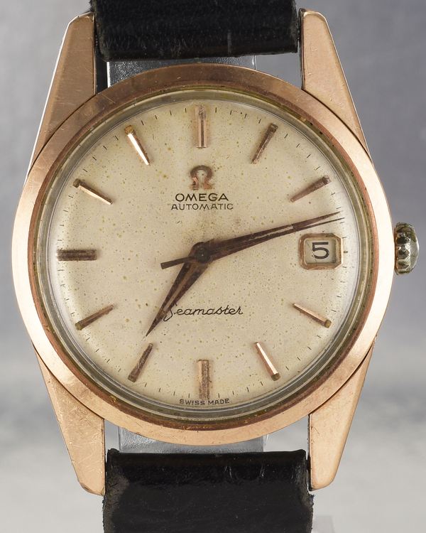 Omega Seamaster 34MM Cream Dial Aftermarket Leather Strap (14701 61 SC)