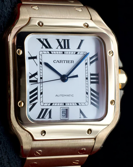 2022 Cartier Santos De Cartier 39.8MM White Dial Yellow Gold Bracelet (WGSA0029)