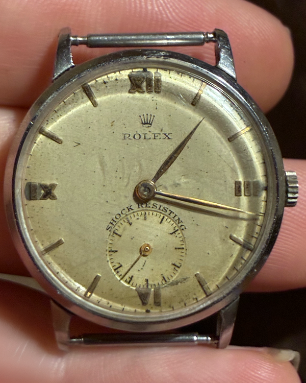 No Reserve - 1950 Rolex Oyster Precision 34MM Aged White Dial (3259)