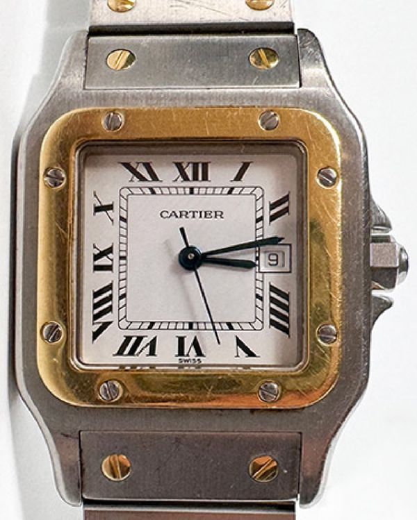 Cartier Santos De Cartier 29MM White Dial Two-Tone Bracelet (2961)