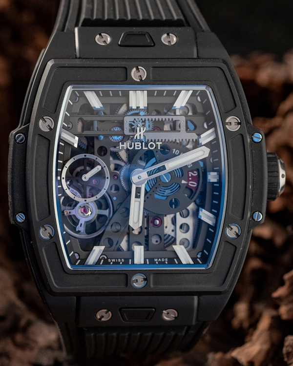 2025 Hublot Spirit Of Big Bang Meca-10 Black Magic 45MM Skeleton Dial Rubber Strap (614.CI.1170.RX)