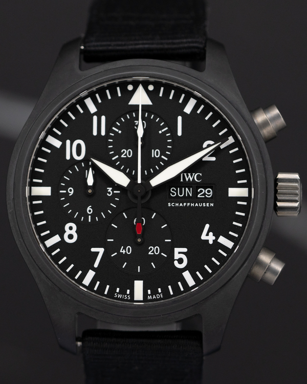 2020 IWC Schaffhausen Pilot Top Gun 44.5MM Black Dial Textile Strap (IW389101)