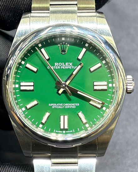 2023 Rolex Oyster Perpetual 41MM Green Dial Oyster Bracelet (124300)