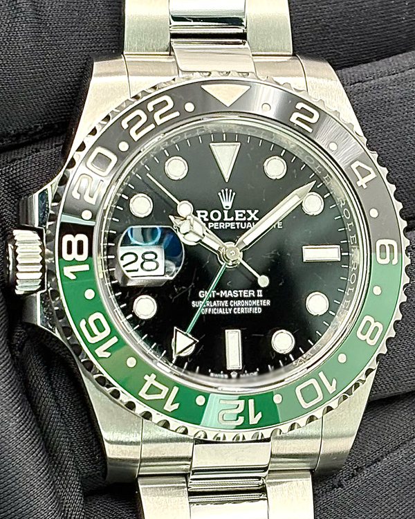 2024 Rolex GMT-Master II "Sprite" 40MM Black Dial Oyster Bracelet (126720VTNR)