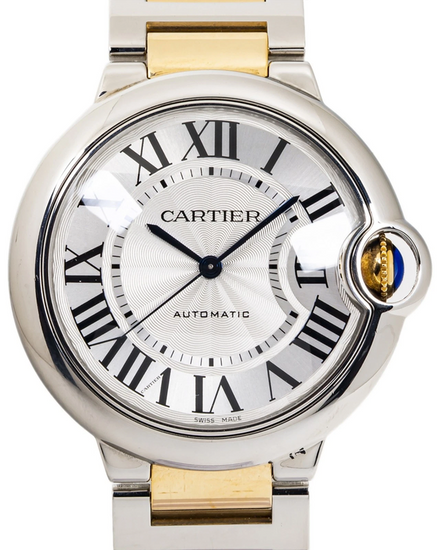 Cartier Ballon Bleu 36MM Silver Dial Two-Tone Bracelet (W6920047)