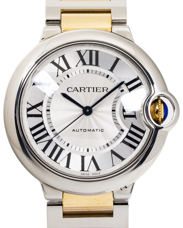 Cartier Ballon Bleu 36MM Silver Dial Two-Tone Bracelet (W6920047)