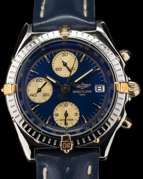 Breitling Chronomat 39MM Blue Dial Leather Strap (B13050)