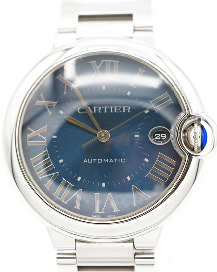 No Reserve - 2022 Cartier Ballon Bleu 40MM Blue Dial Steel Bracelet (WSBB0061)