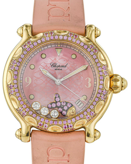 Chopard Happy Sport "Fish" 38MM Quartz Mother of Pearl Dial Rubber Strap (28/3550-42)