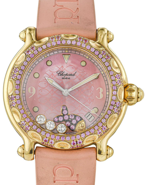 Chopard Happy Sport "Fish" 38MM Quartz Mother of Pearl Dial Rubber Strap (28/3550-42)