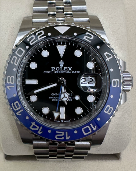 No Reserve - 2025 Rolex GMT-Master II "Batgirl" 40MM Black Dial Jubilee Bracelet (126710BLNR)