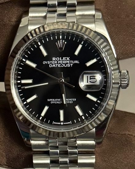 2020 Rolex Datejust 36MM Black Dial Jubilee Bracelet (126234)